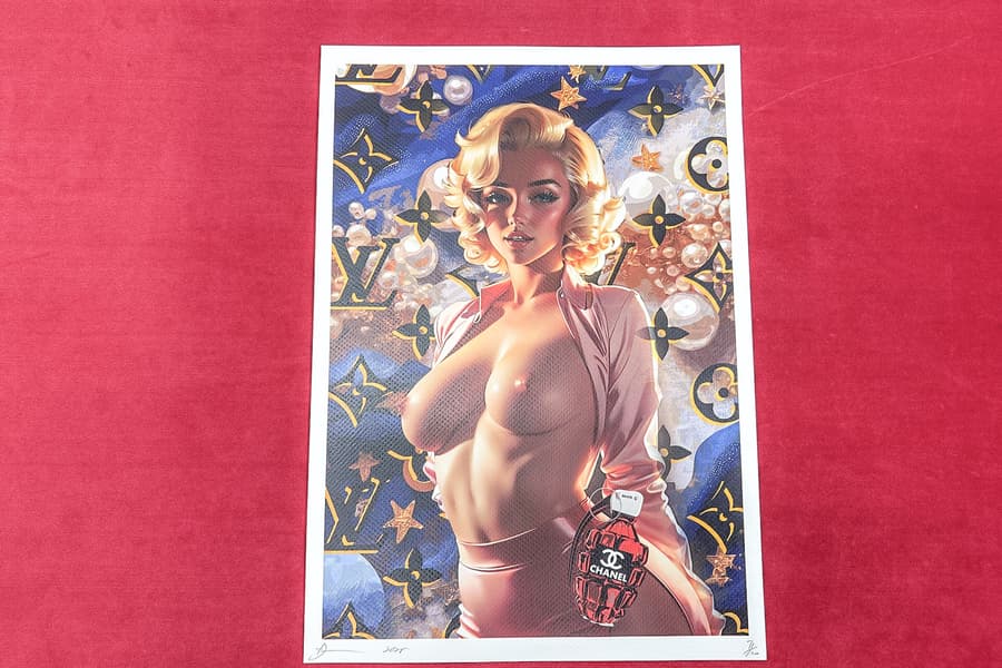 Giclee Kunstdruck Death NYC, signiert